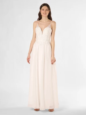 Luxuar Fashion Damska suknia ślubna Kobiety Koronka biały jednolity,