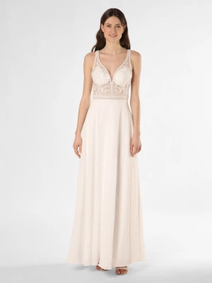 Luxuar Fashion Damska suknia ślubna Kobiety Szyfon biały jednolity,