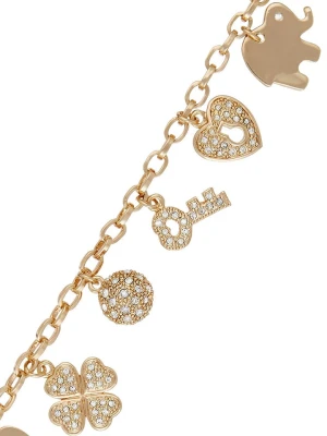 LUXURY AVENUE Pozłacana bransoletka z kryształami rozmiar: onesize