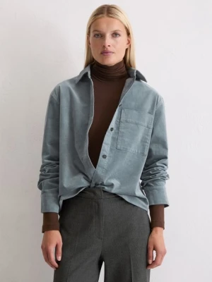 Luźna aksamitna bluza typu overshirt Marc O'Polo