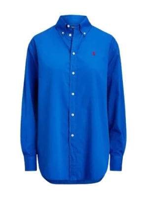 Luźna bawełniana koszula z haftowanym logo Polo Ralph Lauren