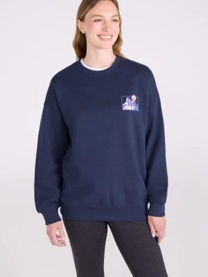 Luźna bluza damska z nadrukiem - Blue Mountain Warehouse