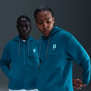 Luźna bluza do koszykówki z kapturem i pełnym zamkiem Dri-FIT Sabrina - Niebieski Nike