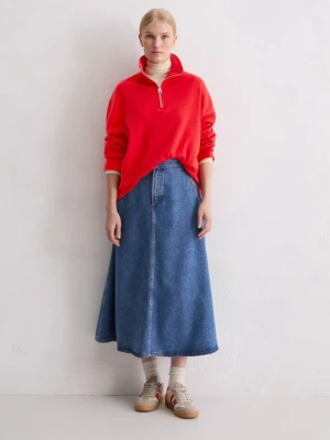 Luźna bluza rozpinana do połowy Marc O'Polo