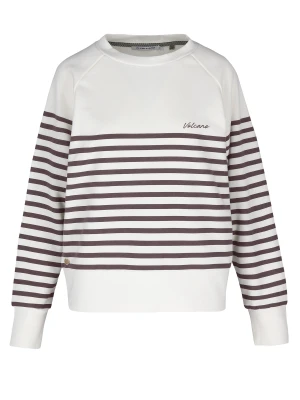 Luźna bluza w paski B-FRIGA Volcano Kremowy