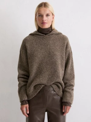 Luźna bluza z kapturem Marc O'Polo hnědá