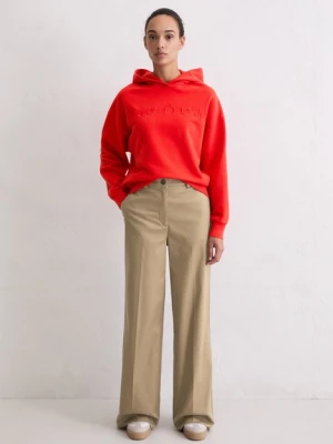 Luźna bluza z kapturem z logo Marc O'Polo červená