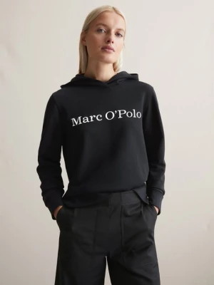 Luźna bluza z kapturem z logo Marc O'Polo modrá