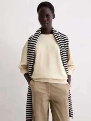Luźna bluza z logo Marc O'Polo béžová