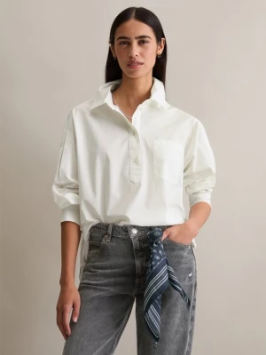 Luźna bluzka w stylu polo Marc O'Polo bílá