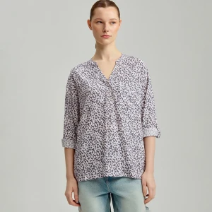 Luźna bluzka z wiskozy w cętki House