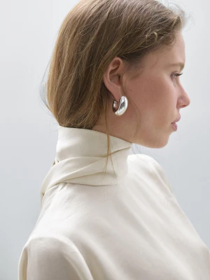 Luźna Bluzka Z Wycięciem Na Plecach − Studio - Surowy - - Massimo Dutti - Kobieta
