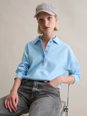 Luźna dzianinowa koszulka polo Marc O'Polo