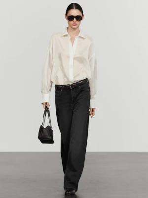 Luźna Koszula Oversize - Biały - Massimo Dutti - Female