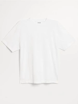 Luźna koszulka basic z krótkim rękawem biała House
