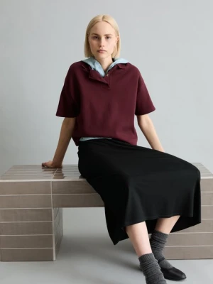 Luźna koszulka polo Marc O'Polo červená