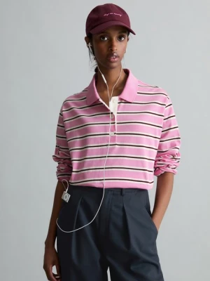 Luźna koszulka polo z długim rękawem Marc O'Polo