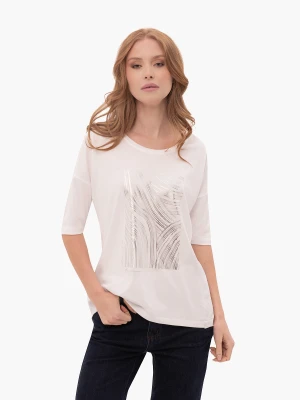 Luźna koszulka z nadrukiem, Comfort Fit, T-FEST Volcano