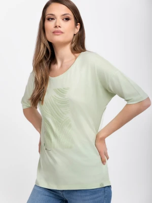 Luźna koszulka z nadrukiem, Comfort Fit, T-FEST Volcano