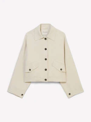 Luźna kurtka w stylu overshirt Marc O'Polo béžová