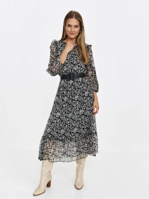 Luźna sukienka w kwiaty z falbanami Top Secret