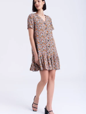 Luźna sukienka z nadrukiem w drobne kwiaty Greenpoint