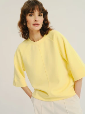 Luźna żółta bluza z rękawem 3/4 Greenpoint