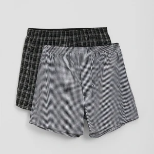 Luźne bawełniane bokserki w kratkę 2-pak House