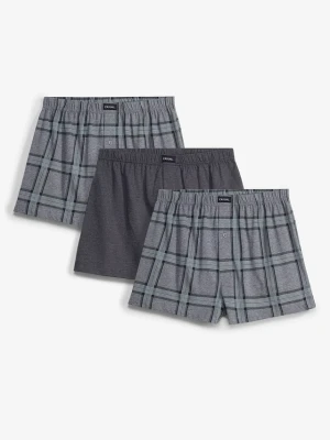 Luźne bokserki (3 szt.) BonPrix szary