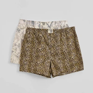 Luźne bokserki w panterkę i wzór real tree 2-pak House