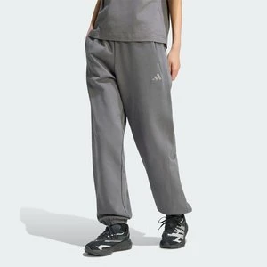 LUŹNE SPODNIE Z MAŁYM LOGO I MANKIETAMI ADIDAS KIT Grey Five