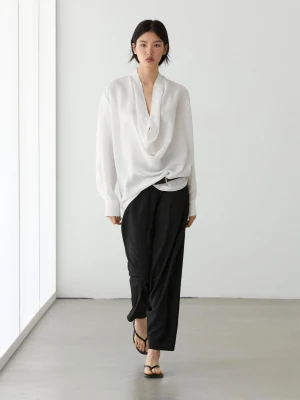 Luźne Spodnie Baggy - Czarny - - Massimo Dutti - Kobieta