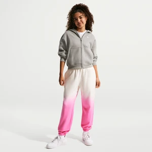Luźne spodnie dla dużych dzieci (dziewcząt) Nike Studio Fleece - Biel