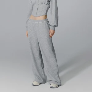 Luźne spodnie dresowe wide leg basic szare House