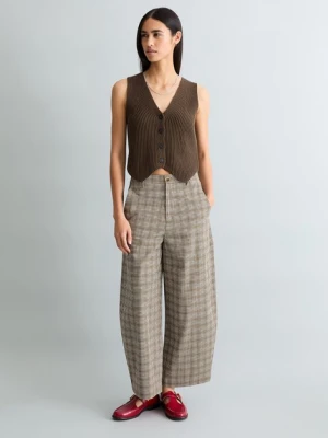 Luźne spodnie w kratę Marc O'Polo