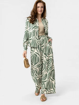 Luźne spodnie z wzorem R-DOLANA Volcano