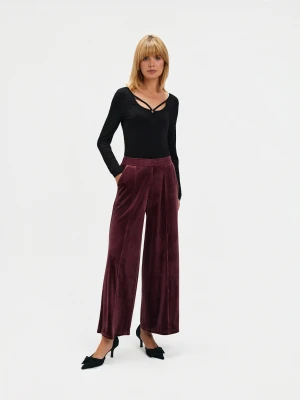 Luźne welwetowe spodnie Top Secret