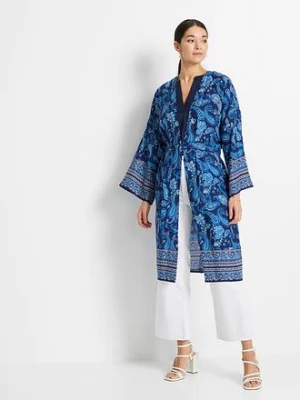 Luźniejsza bluzka satynowa z obniżoną linią ramion i krótkim rękawem bonprix