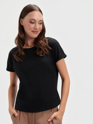 Luźny czarny top Top Secret