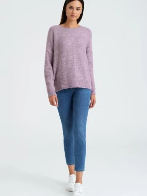 Luźny fioletowy sweter damski - Greenpoint
