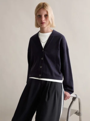 Luźny kardigan z dekoltem w szpic Marc O'Polo