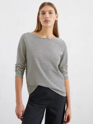 Luźny longsleeve w paski Marc O'Polo modrá