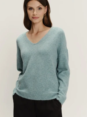 Luźny miękki sweter w miętowym kolorze Greenpoint