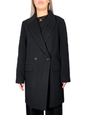 Luźny płaszcz damski w kolorze czarnym Hugo Boss