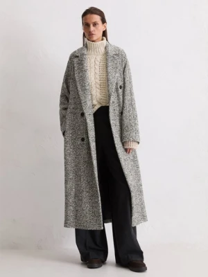 Luźny płaszcz z wełny bouclé Marc O'Polo