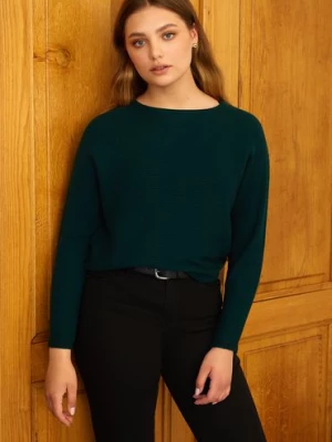 Luźny sweter damski - zielony Greenpoint