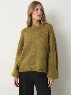 Luźny sweter w kolorze oliwkowej zieleni Greenpoint