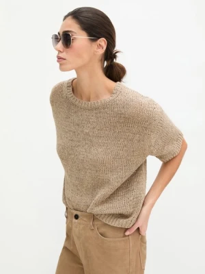 Luźny sweter z krótkim rękawem Marc O'Polo