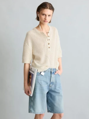 Luźny sweter z krótkim rękawem Marc O'Polo