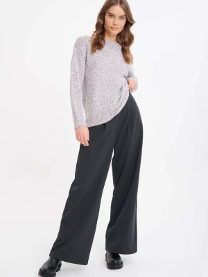 Luźny, szary sweter z delikatnym połyskiem Greenpoint